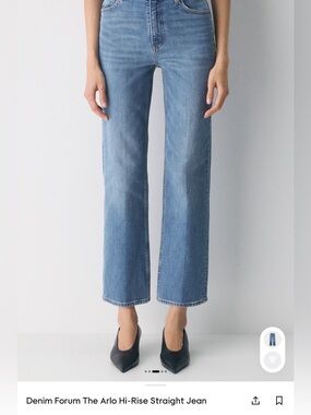 Denim Forum Arlo High Rise Women's Light Blue Straight-Leg Jeans